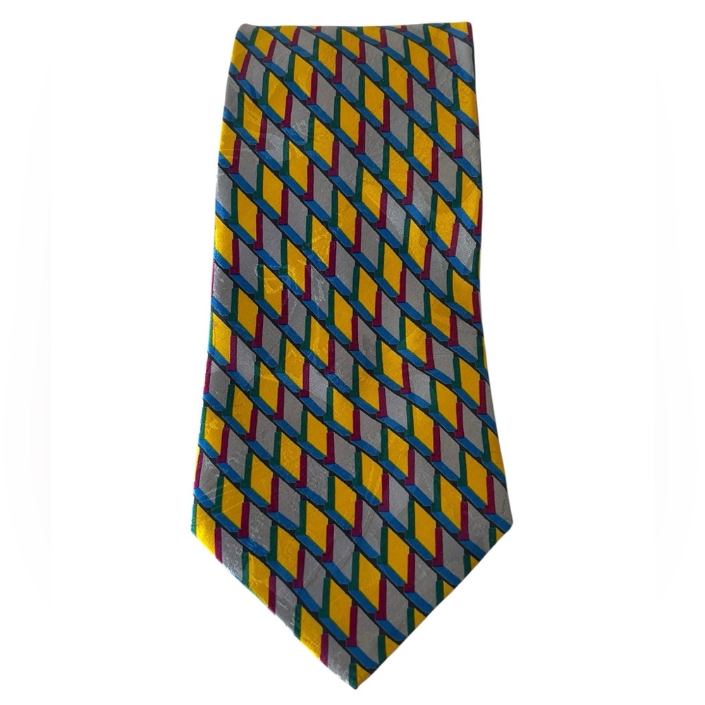 Brioni Men's Geometric Pattern Silk Tie